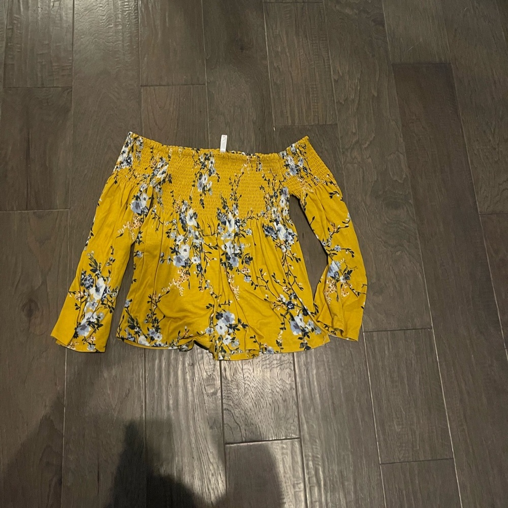 Off the shoulder flower top
